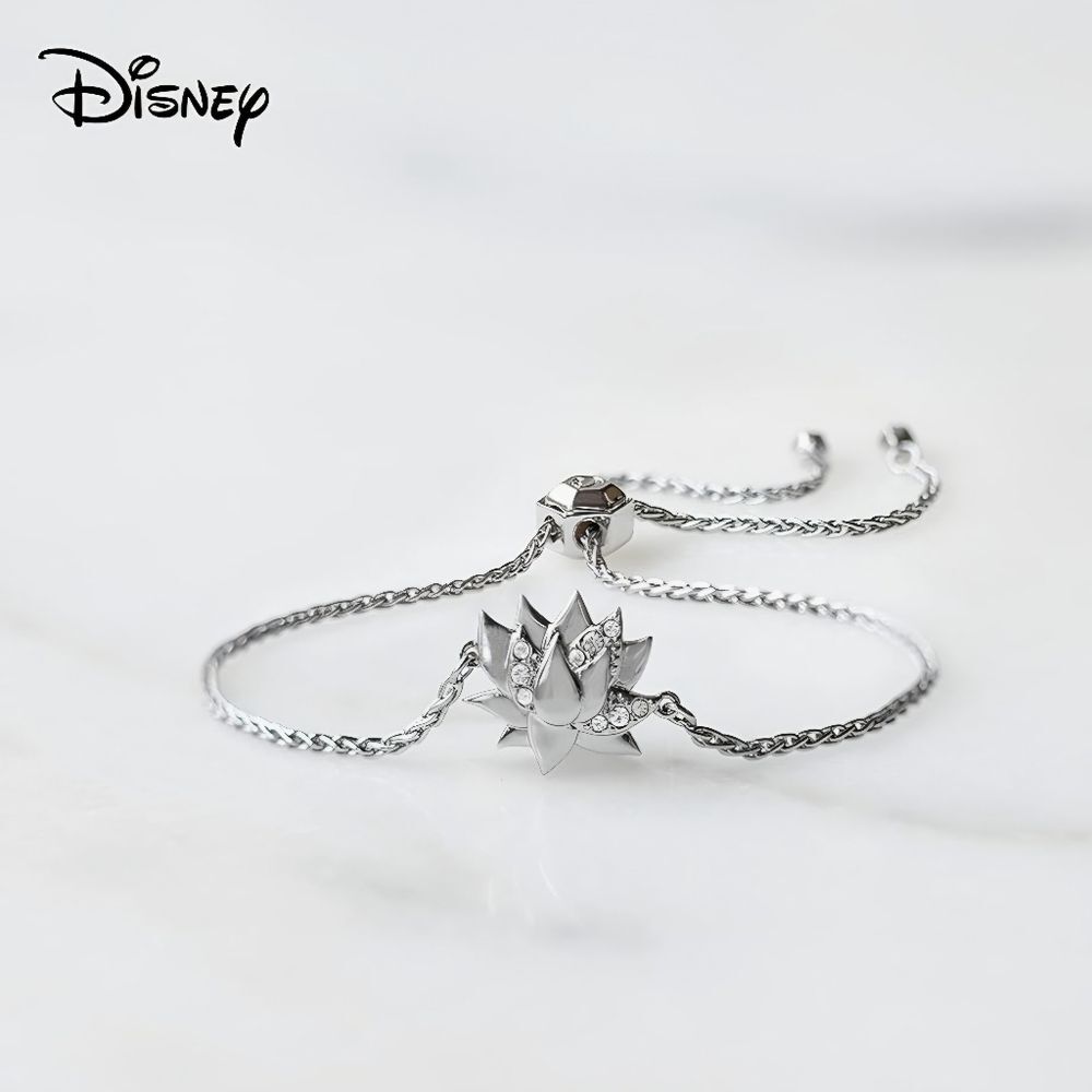 Disney Princess Tiana Silver Water Lilly Slider Bracelet